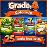 Colorado CMAS Grade 4 Math Practice Tests Bundle: 25 Unique Full-Length Tests