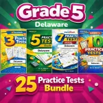 Delaware DeSSA Grade 5 Math Practice Tests Bundle: 25 Unique Full-Length Tests