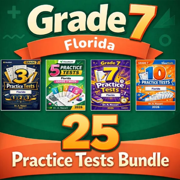 Florida Grade 7 Math Practice Tests Bundle: 25 Unique Full-Length Tests ...