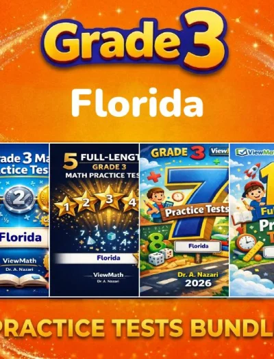 Florida FAST Grade 4 Math Practice Tests Bundle: 25 Unique Full-Length Tests