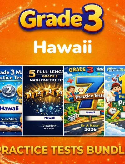 Hawaii SBA Grade 4 Math Practice Tests Bundle: 25 Unique Full-Length Tests