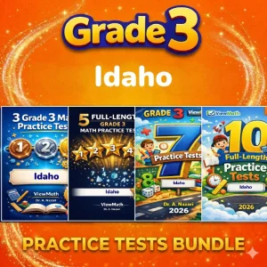 Idaho ISAT Grade 4 Math Practice Tests Bundle: 25 Unique Full-Length Tests