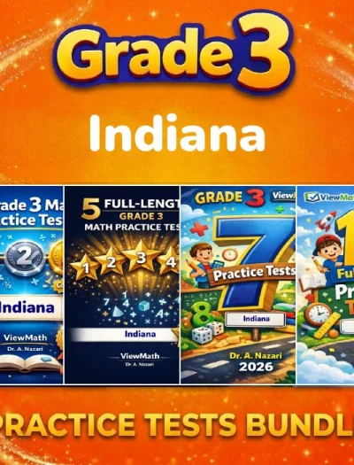 Indiana ILEARN Grade 4 Math Practice Tests Bundle: 25 Unique Full-Length Tests