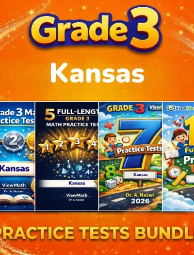 Kansas KAP Grade 4 Math Practice Tests Bundle: 25 Unique Full-Length Tests