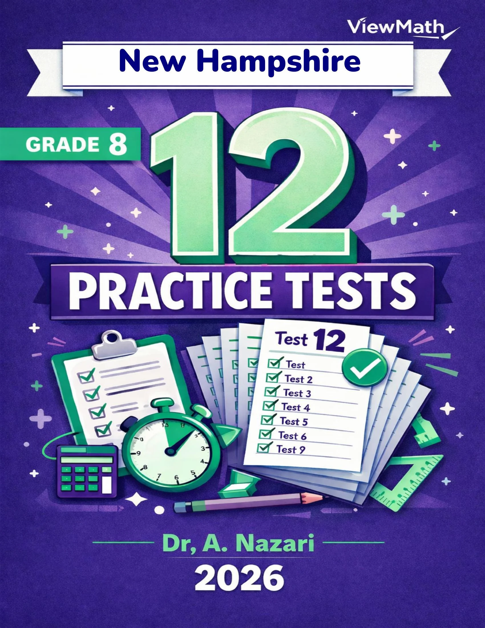 12 New Hampshire NH SAS Grade 8 Math Practice Tests