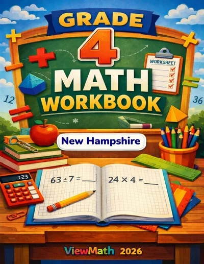 New Hampshire NH SAS Grade 4 Math Workbook