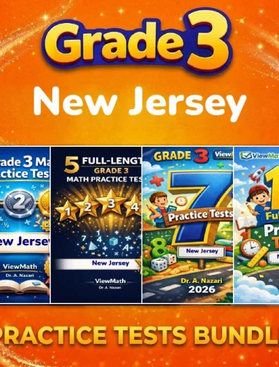 New Jersey NJSLA Grade 4 Math Practice Tests Bundle: 25 Unique Full-Length Tests
