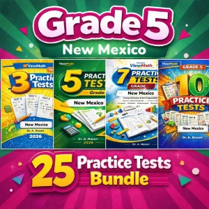 New Mexico NM-MSSA Grade 5 Math Practice Tests Bundle: 25 Full-Length Tests