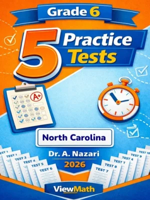 5 Full-Length North Carolina NC EOG Grade 6 Math Practice Tests