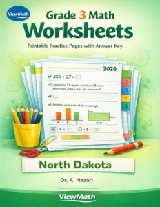North Dakota NDSA Grade 3 Math Worksheets