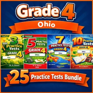 Ohio OST Grade 4 Math Practice Tests Bundle: 25 Unique Full-Length Tests