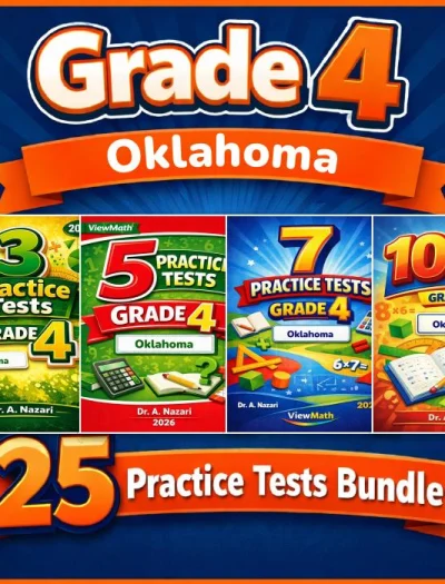 Oklahoma OSTP Grade 4 Math Practice Tests Bundle: 25 Unique Full-Length Tests
