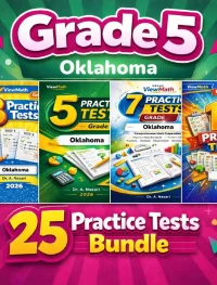 Oklahoma OSTP Grade 5 Math Practice Tests Bundle: 25 Unique Full-Length Tests
