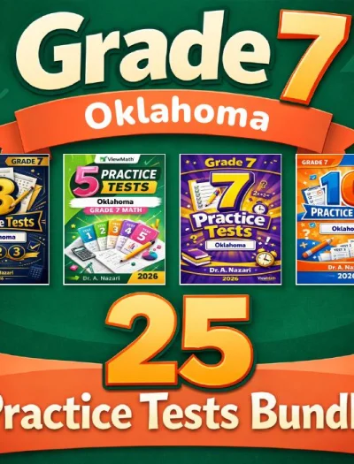 Oklahoma Grade 7 Math Practice Tests Bundle: 25 Unique Full-Length Tests