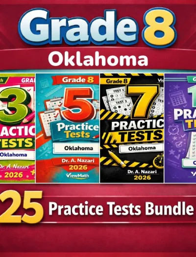Oklahoma OSTP Grade 8 Math Practice Tests Bundle: 25 Unique Full-Length Tests