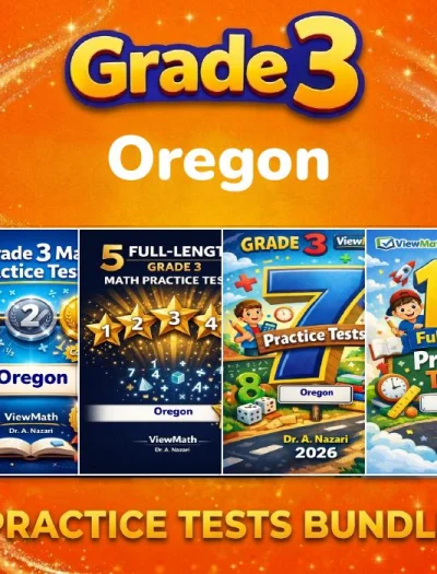 Oregon OSAS Grade 4 Math Practice Tests Bundle: 25 Unique Full-Length Tests