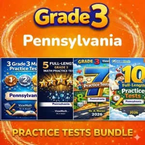 Pennsylvania PSSA Grade 4 Math Practice Tests Bundle: 25 Full-Length Tests