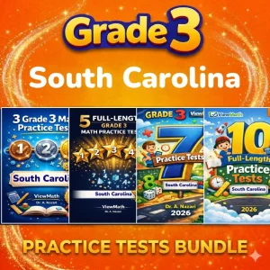 South Carolina SC READY Grade 4 Math Practice Tests Bundle: 25 Full-Length Tests