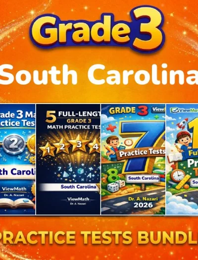 South Carolina SC READY Grade 4 Math Practice Tests Bundle: 25 Full-Length Tests