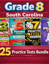South Carolina SC READY Grade 8 Math Practice Tests Bundle: 25 Full-Length Tests