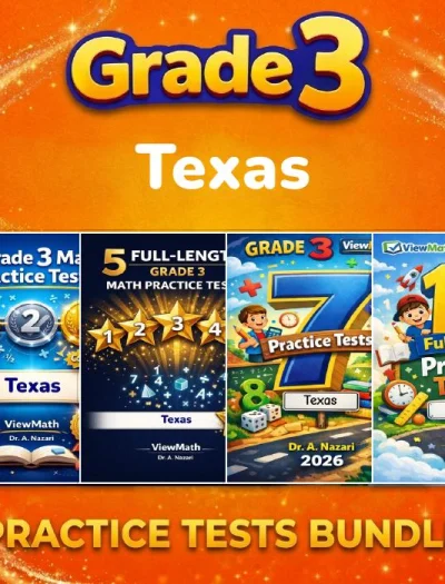 Texas STAAR Grade 4 Math Practice Tests Bundle: 25 Unique Full-Length Tests