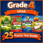 Utah RISE Grade 4 Math Practice Tests Bundle: 25 Unique Full-Length Tests