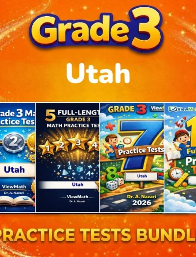 Utah RISE Grade 4 Math Practice Tests Bundle: 25 Unique Full-Length Tests
