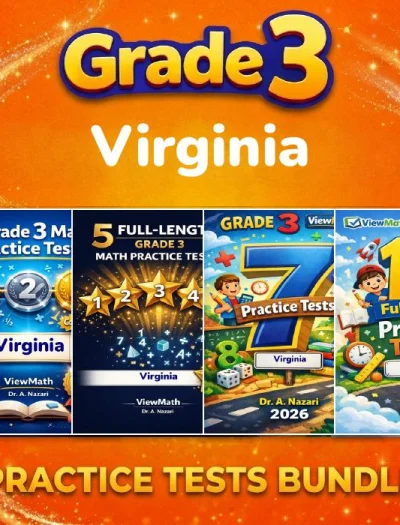 Virginia SOL Grade 4 Math Practice Tests Bundle: 25 Unique Full-Length Tests