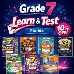 Florida FAST Grade 7 Math Learn & Test Bundle: 3 Guides, Workbook & 25 Tests