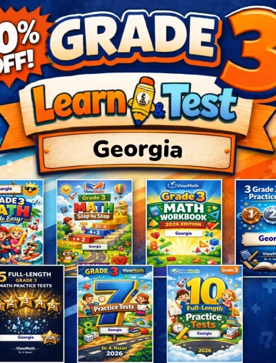 Georgia Milestones Grade 3 Math Learn & Test Bundle: 7 Books & 25 Tests