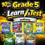 Indiana ILEARN Grade 5 Math Learn & Test Bundle: 3 Guides, Workbook & 25 Tests