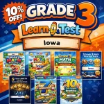 Iowa ISASP Grade 3 Math Learn & Test Bundle: 3 Guides, Workbook & 25 Tests