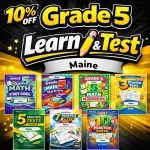 Maine MTYA Grade 5 Math Learn & Test Bundle: 3 Guides, Workbook & 25 Tests