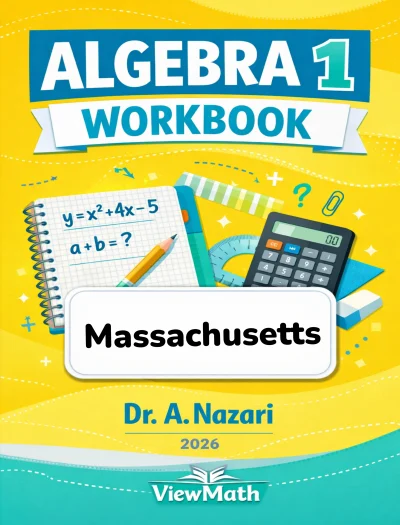 Massachusetts MCAS Algebra 1 Math Workbook