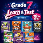 Missouri MAP Grade 7 Math Learn & Test Bundle: 3 Guides, Workbook & 25 Tests