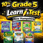 New Hampshire NH SAS Grade 5 Math Learn & Test Bundle: 7 Books & 25 Tests