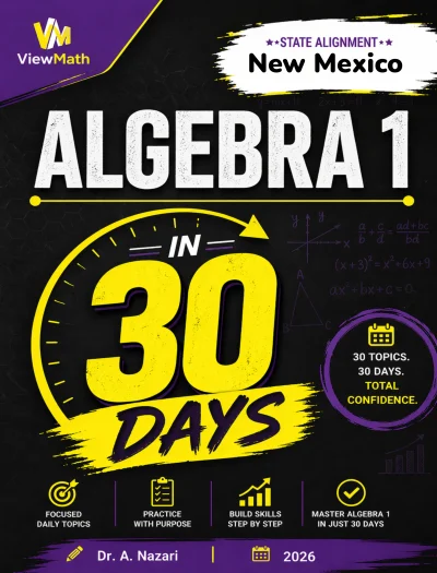 New Mexico NM-MSSA Algebra 1 Math in 30 Days