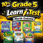 North Dakota NDSA Grade 5 Math Learn & Test Bundle: 7 Books & 25 Tests