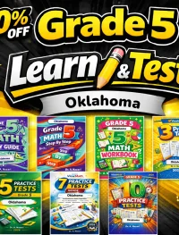 Oklahoma OSTP Grade 5 Math Learn & Test Bundle: 3 Guides, Workbook & 25 Tests
