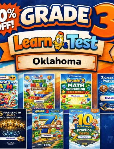 Oklahoma OSTP Grade 3 Math Learn & Test Bundle: 3 Guides, Workbook & 25 Tests