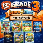 Pennsylvania PSSA Grade 3 Math Learn & Test Bundle: 7 Books & 25 Tests
