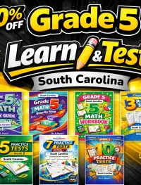 South Carolina SC READY Grade 5 Math Learn & Test Bundle: 7 Books & 25 Tests