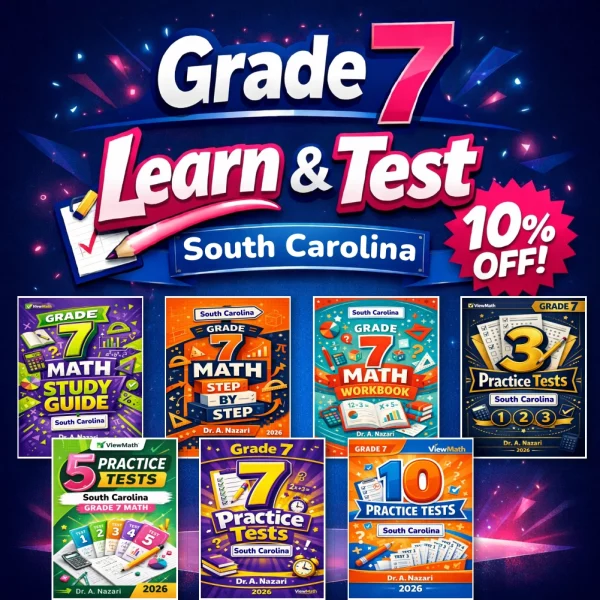 South Carolina SC READY Grade 7 Math Learn & Test Bundle: 7 Books & 25 ...
