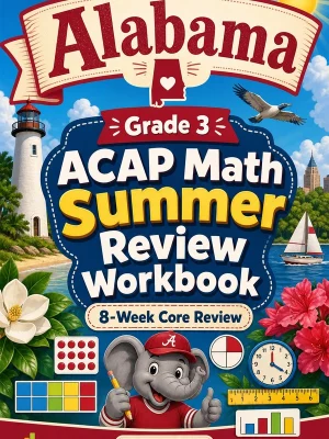 Alabama ACAP Grade 3 Math Summer Review Workbook