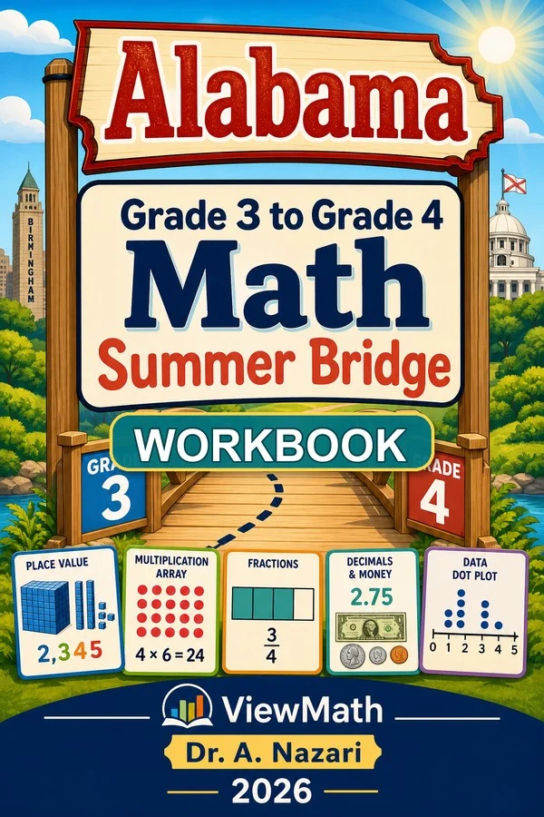 Alabama ACAP Grade 3 Math Summer Bridge Workbook