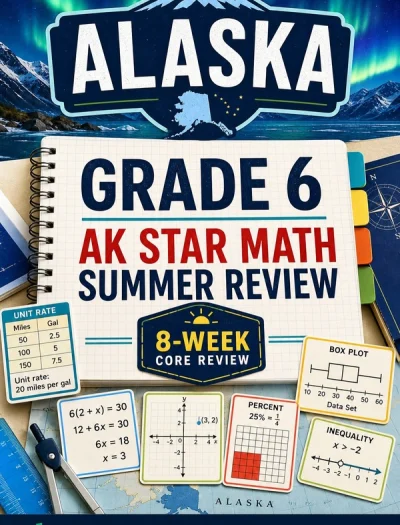 Alaska AK STAR Grade 6 Math Summer Review