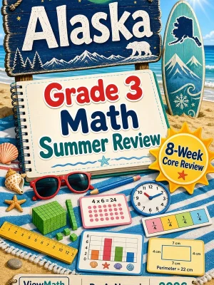 Alaska AK STAR Grade 3 Math Summer Review