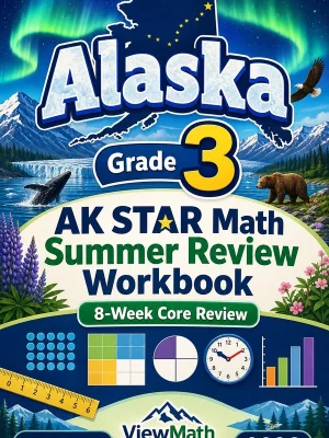 Alaska AK STAR Grade 3 Math Summer Review Workbook