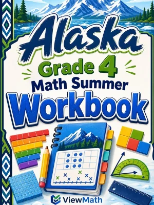 Alaska AK STAR Grade 4 Math Summer Review Workbook