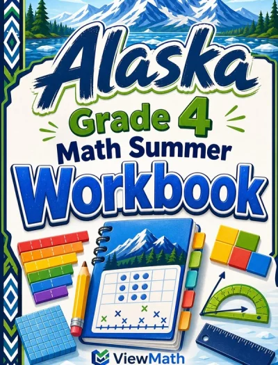Alaska AK STAR Grade 4 Math Summer Review Workbook